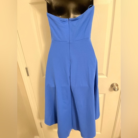 Socialite Blue Strapless High-Low Cocktail Dress - Picture 3 of 7